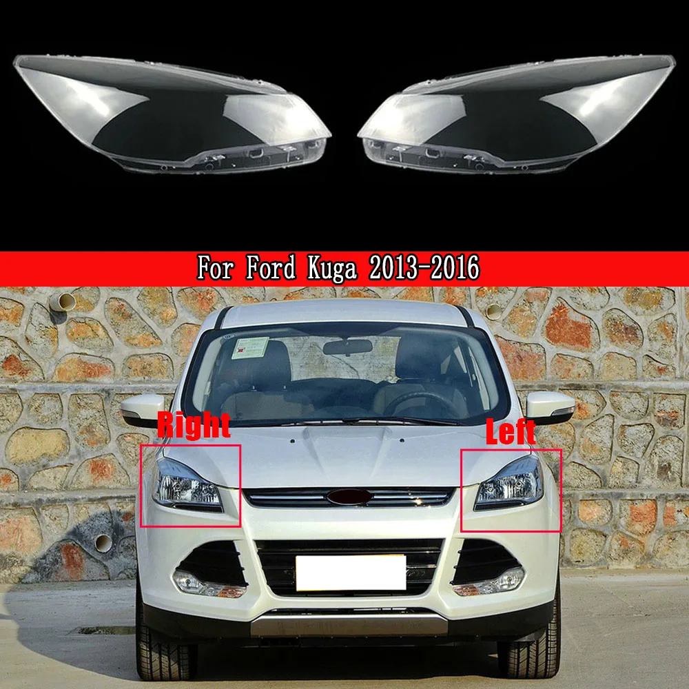 

For Ford Kuga 2013 2014 2015 2016 Front Headlamp Cover Lamp Shade Headlight Shell Lens Plexiglass Replace Original Lampshade