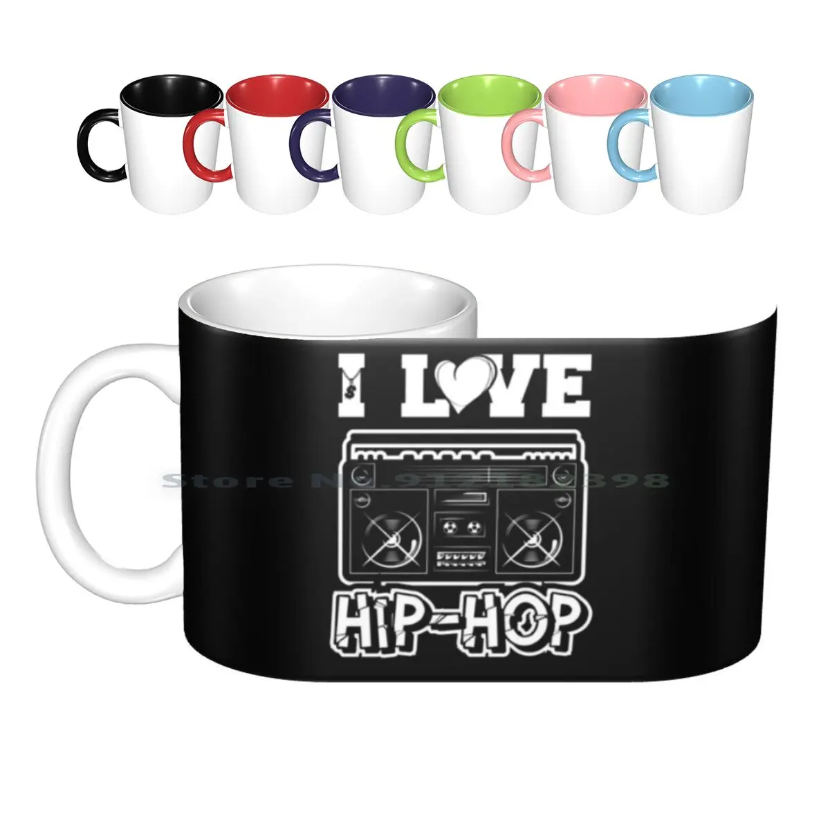 I Love Hip Hop Ceramic Mugs Coffee Cups Milk Tea Mug I Love Hip Hop I Love Hip Hop Rap Hip Hop Hip Hop 90s Playlist German Hip