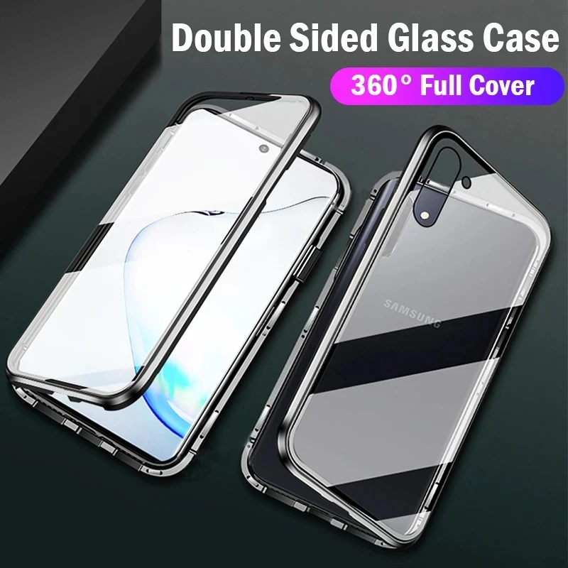 

Double Sided Magnetic Metal Case For Samsung Galaxy S24 S22 S23 Plus S24Ultra For Samsung S21 S23FE A54 A71 A53 A14 Glass Cover