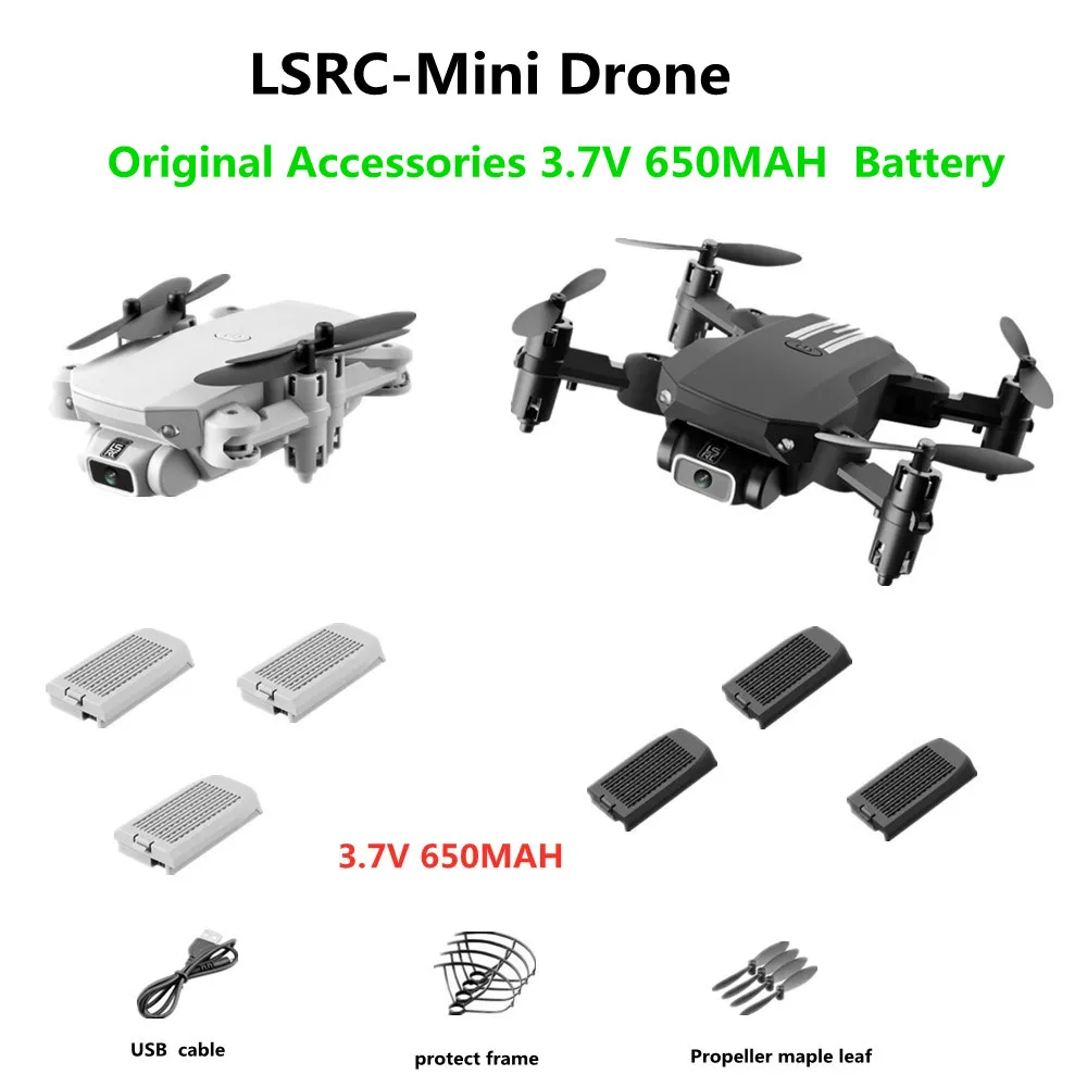 Lsrc-Mini Drone Originele Accessoires 3.7V 650Mah Batterij Propeller Blade Usb Opladen Lijn Voor Ls-Mini dron Onderdelen