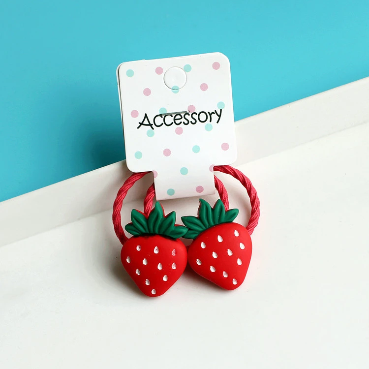 2PCS New Cherry Radish Lovely Princess Cartoon Headwear Kids Elastic Hair Bands Children Ropes Girls Accessories Baby Headdress