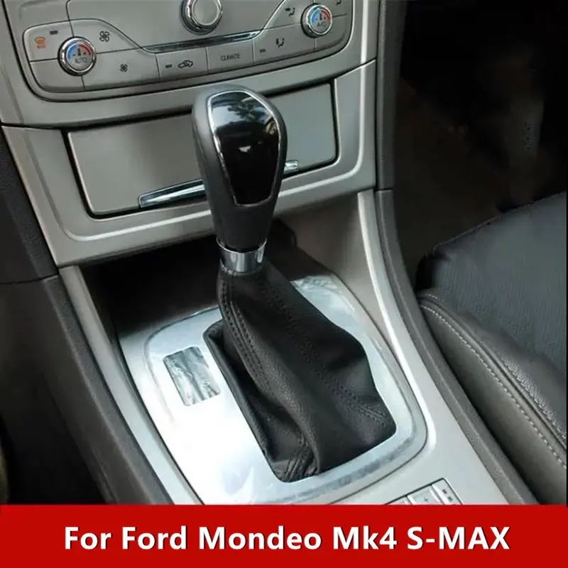 For Ford Mondeo Mk4 S-MAX Galaxy Gear Handle Ball Car New Leather AT Automatic Transmission Gear Shift Knob Boot Cover Gaiter