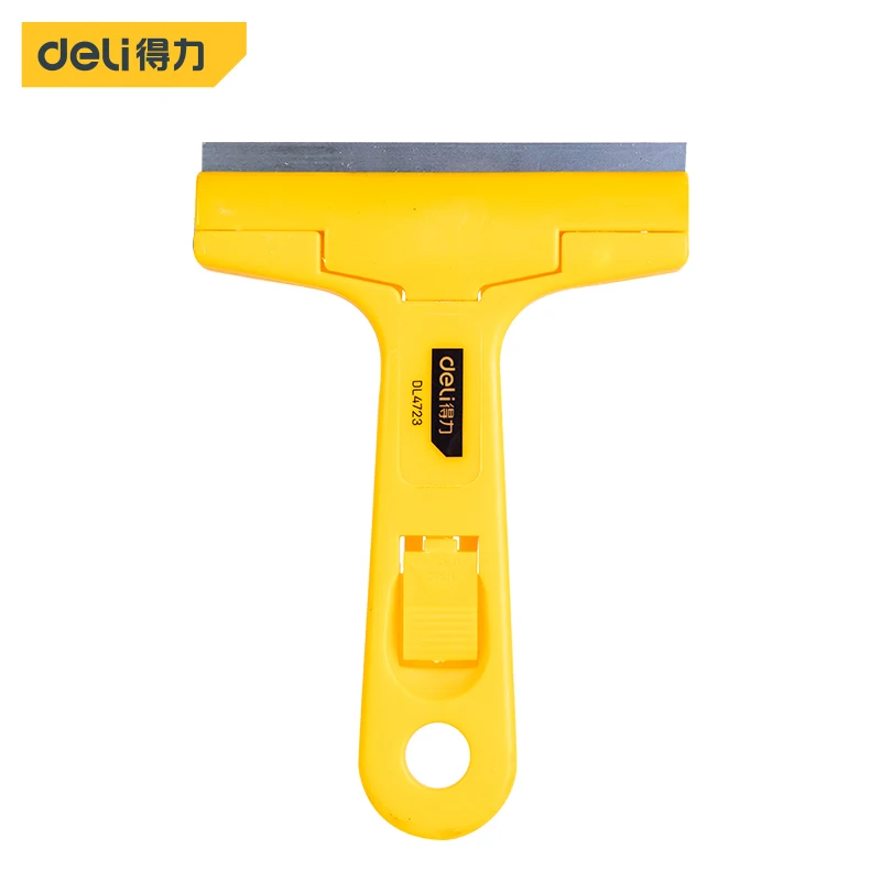 

deli New Good Quality Stainless Steel Wallpaper Paint Tiles Flooring Scraper Remover with Blade Household Cleaning Tools