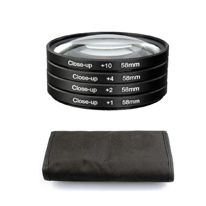 Four-In-One Close-Up Lens Set,Magnifying Filter,Universal Camera,Macro Shooting Tool, Photography Accessories,Different Diopters