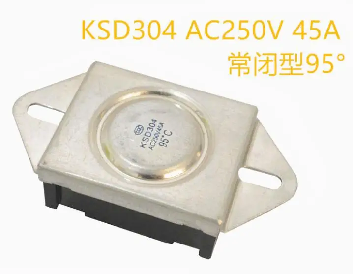 สแควร์อุณหภูมิควบคุมสวิทช์ไฟฟ้าน้ำอะไหล่KSD304 95 ℃ อุณหภูมิ250V/45A