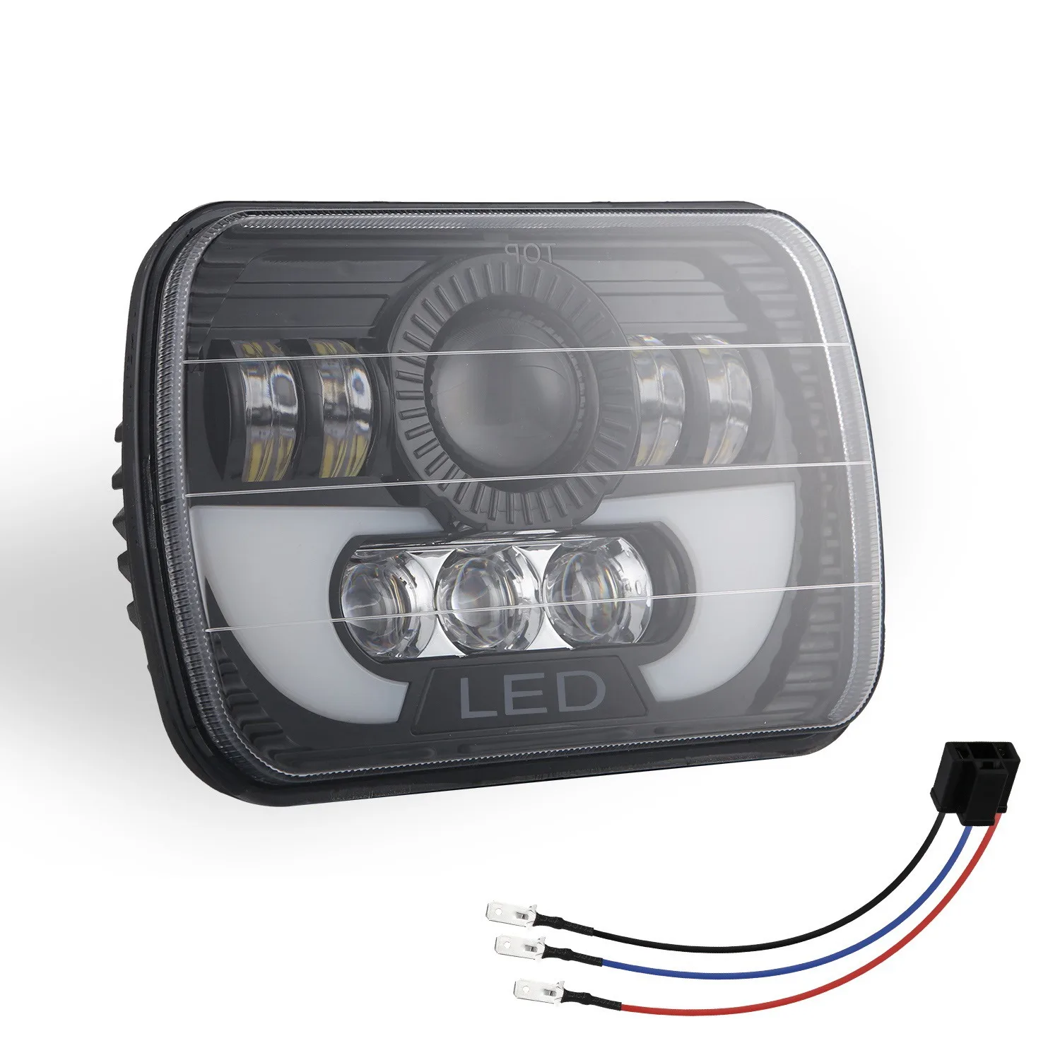 300W 5X7 Led Headlights Led Sealed Beam head light lamp With High Low Beam Led Headlight For Jeep Wrangler Yj Cherokee Xj