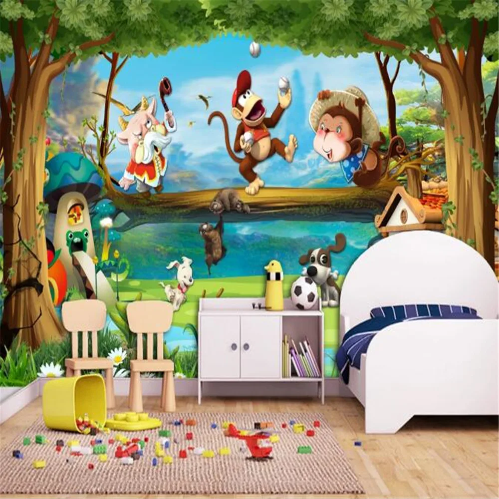 Milofi custom personality wall covering wallpaper fantasy cartoon children's room beautiful children's room background wall pain