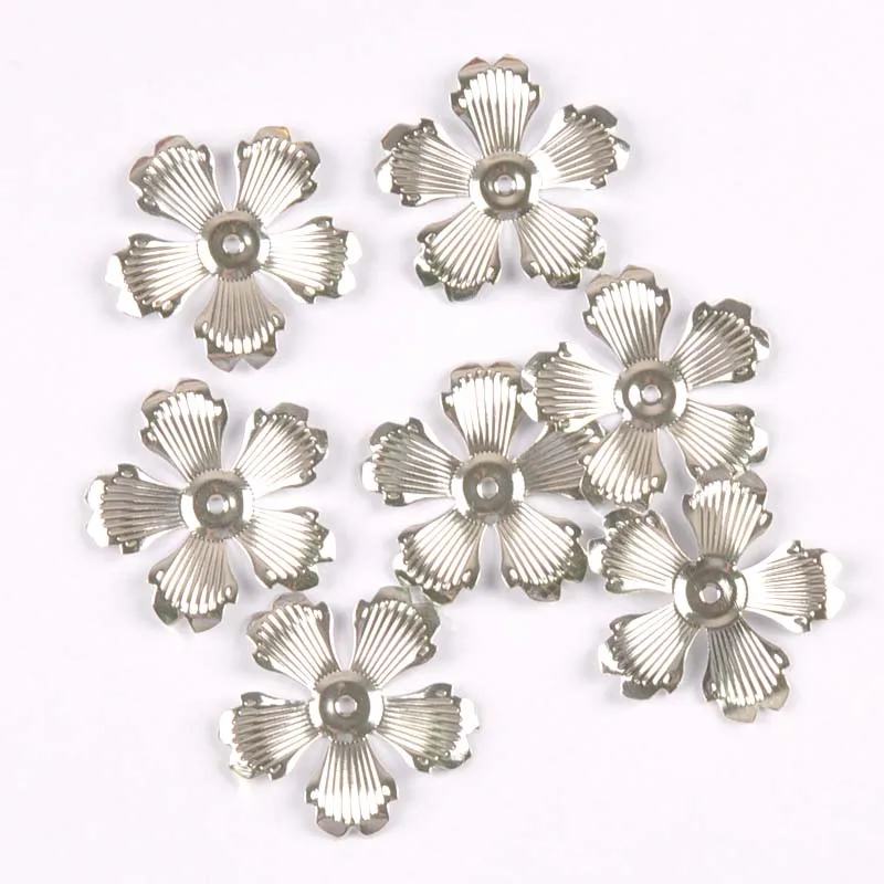 20Pcs 3 Colors Flower Connectors Filigree Wraps DIY Jewelry Findings Making Home Decor Metal Craft Embellishments ykl0762-1