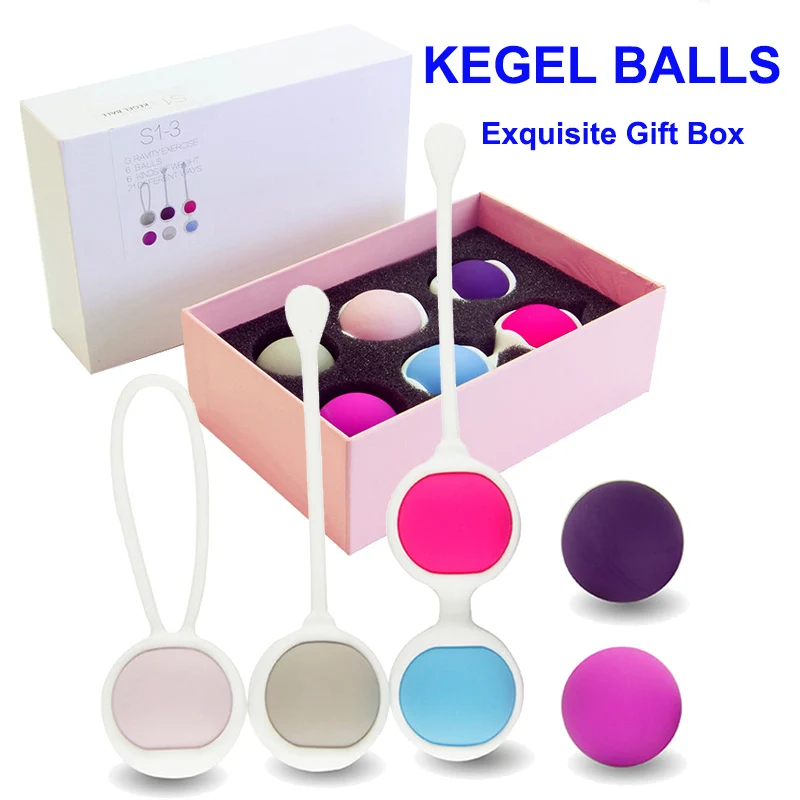 6pcs Vagina Tighten Exercise Kegel Ball Weights Chinas Ball Muscle Simulator Geisha Dumbbell Soft Silicone Venus Balls Sex Toy