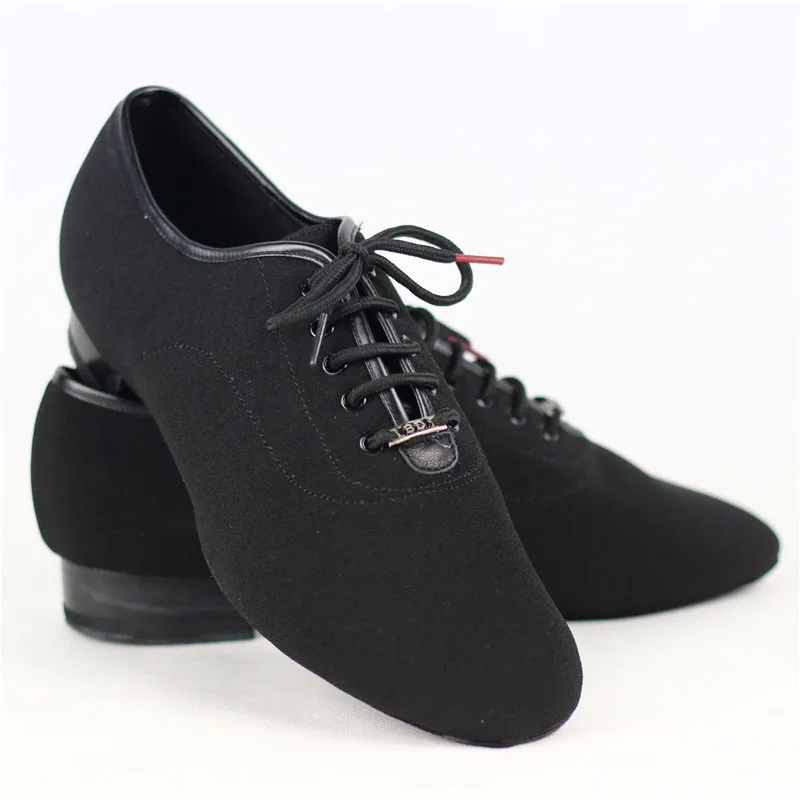 Zapatos de baile estándar BD 317H para hombre, lona, suela estrecha y recta, tacón mejorado, para baile de salón, zapatos de baile modernos