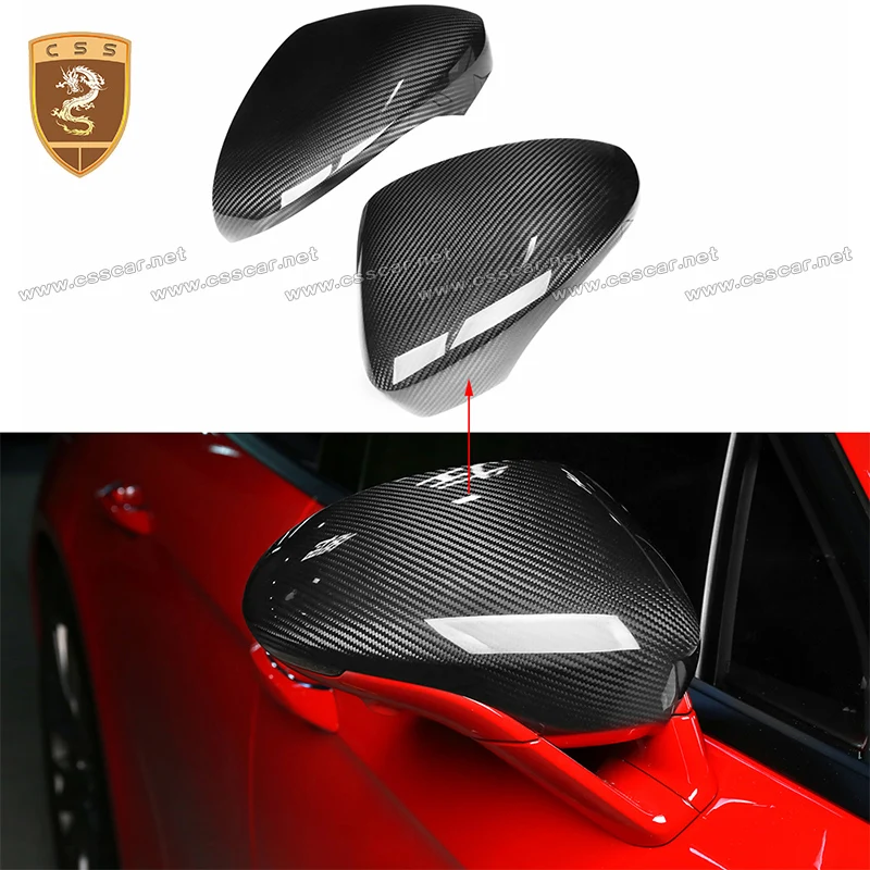 

For Porsche 2017-up Real Carbon Fiber Side Mirror Covers fit Panamera 971 Add on Paste Style Rearview Mirror Shell Decoration