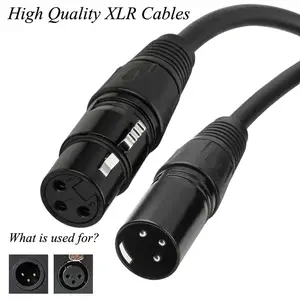 كابل صوت Microphone Mixer XLR ، من ذكر إلى أنثى ، M / F ، OFC ، محمي ، 1 م ، 1.8 م ، 3 م ، 4.5 م ، 5 م ، 6 م ، 7.6 م ، 10 م ، 15 م ، 20 م أعلى 10 مبيعات 3 أمتار قضيب قابل للتمديد - No8