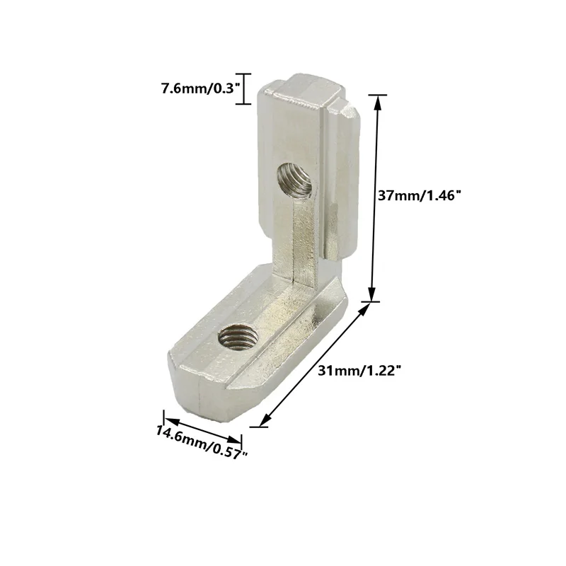 20 PCS T Slot L-Shape Interior Inside Corner Connector Joint Bracket,90 Degree Aluminum Profile Interior Joint with M5 Screws