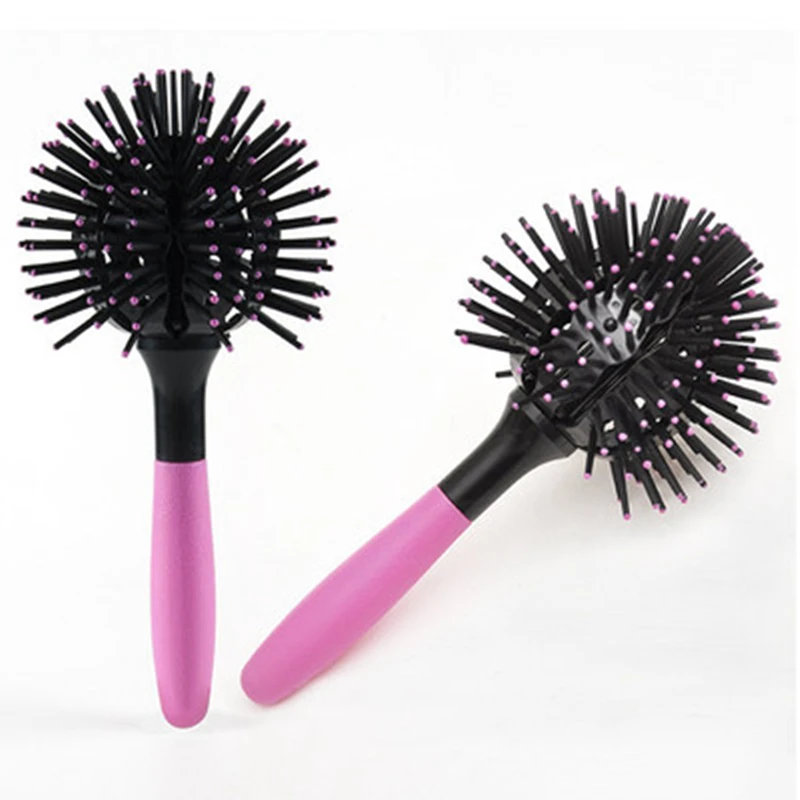 

1pc 3D bomb curl Hair Brush spherical curler styling tools Human Detangling escova de cabelo tangle Comb care Free shipping