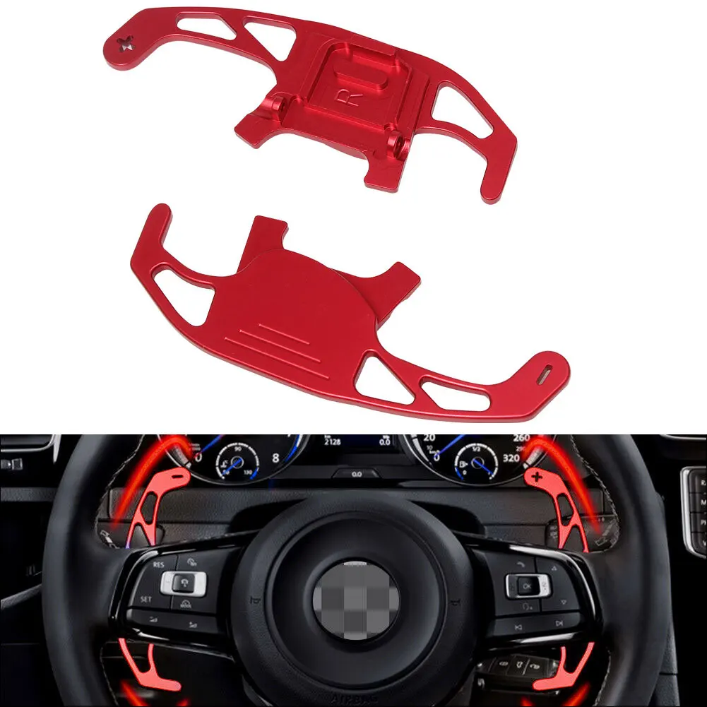 

2X Car Steering Wheel Paddle Shift Extend Extension Shifter Aluminum For VW GOLF GTI R GTD GTE MK7 7 POLO GTI Scirocco 2014-2019