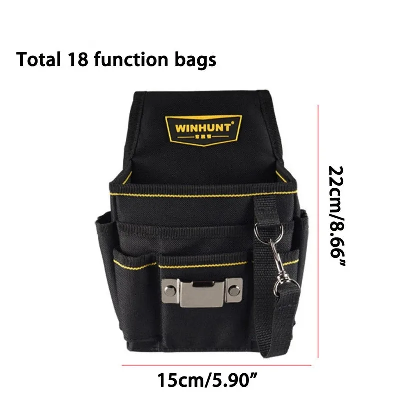 18 Pocket Tool Belt Organizer Electrician Tool Pouch Storage Bag High-density Oxford Cloth Multi Function Tool Repair Waist Bag