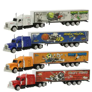 1 pz modello di camion in lega scorrevole pressofuso auto giocattolo contenitore camion petrolifero serbatoio veicoli multicolori giocattoli regalo di compleanno per bambini 10 best sales camion pressofusi - №9