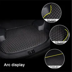 Car Trunk Mats For NISSAN Altima Juke Tiida C13 Bluebird Rogue Versa Leather Cargo Liners Waterproof Auto Accessories