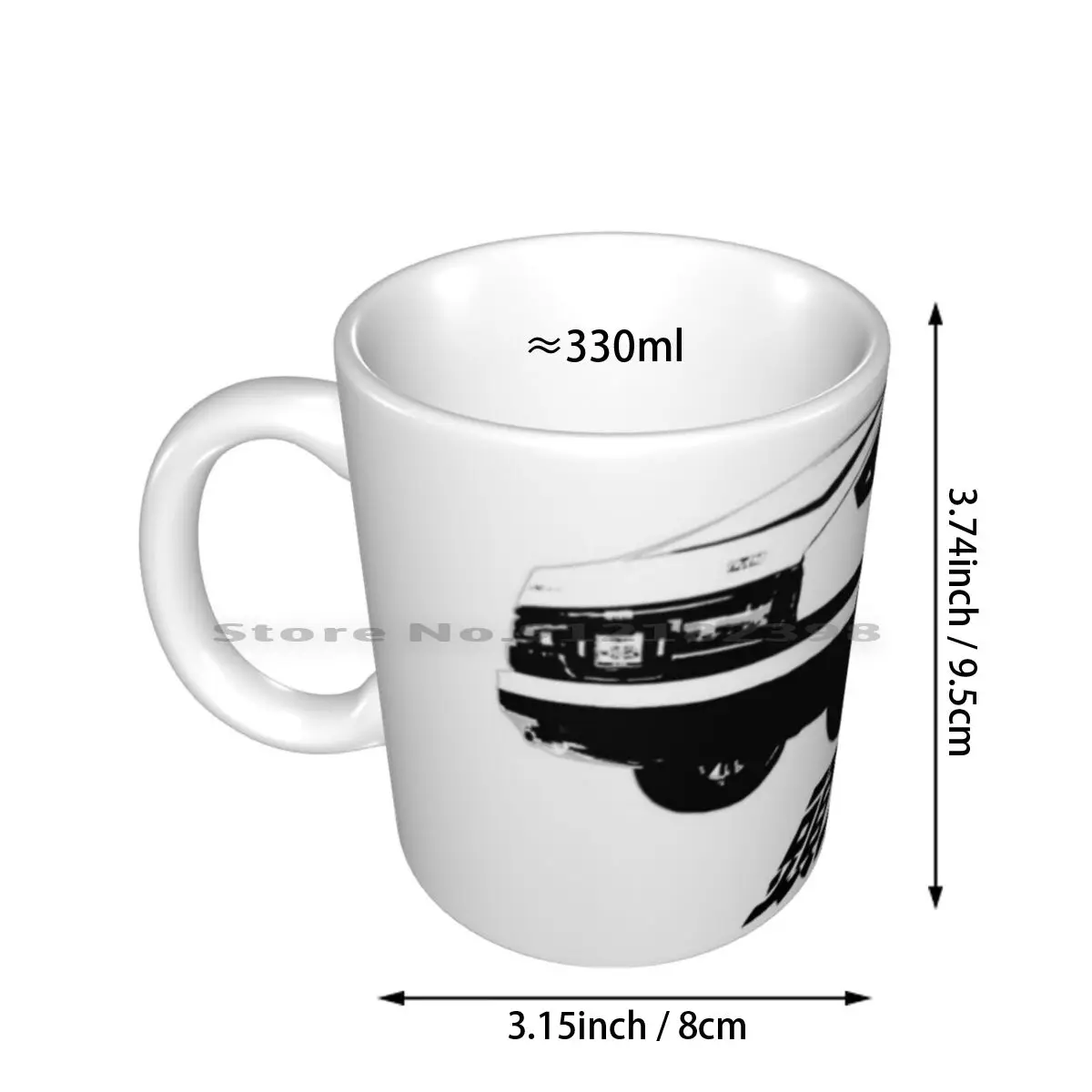 Initial D Logo Ceramic Mugs Coffee Cups Milk Tea Mug Anime Manga Initial Final Second Third First Stage Movie Show Funimation