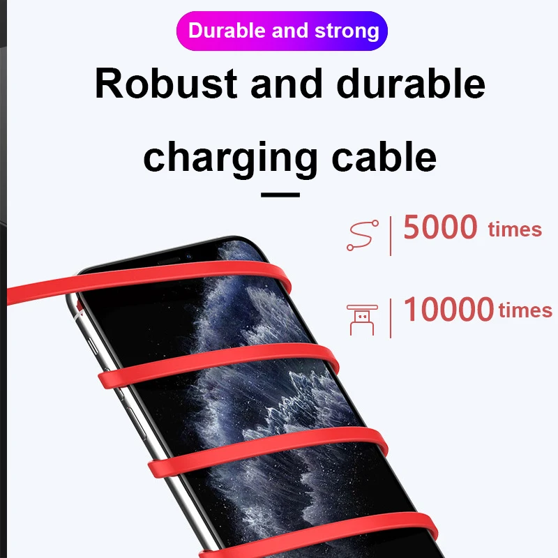 3 في 1 USB C تهمة كابل قابل للسحب شحن كابل نوع c مايكرو 3A شحن سريع الحبل USB كابل للهاتف آيفون 11 12 1 شاومي