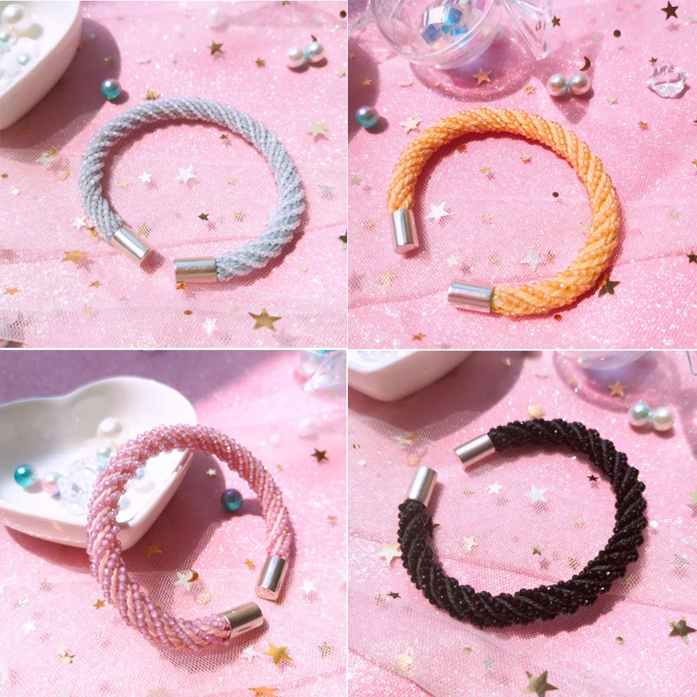 30/20pcs Fold Over Crimp Cord End Findings Leather Clasp Tip End Jewelry Connector For DIY Jewelry Making Supplies Bracelet Tool image 2