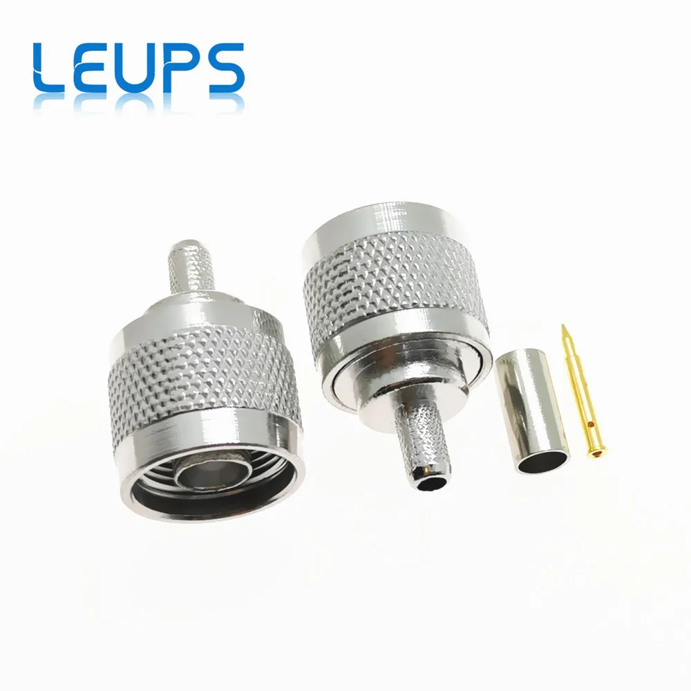 50PCS N Male Plug Crimp RG58 RG142 RG223 LMR195 SYV50-3 cable RF Connector