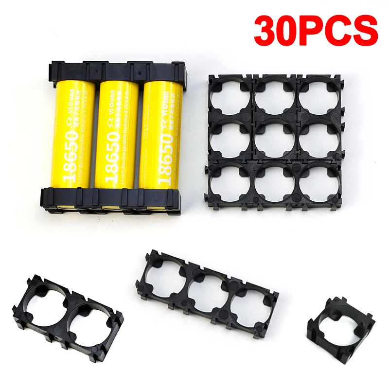 New 30pcs 18650 Battery Holder Bracket DIY Cylindrical Batteries Pack fixture Anti Vibration Case Storage Box Container