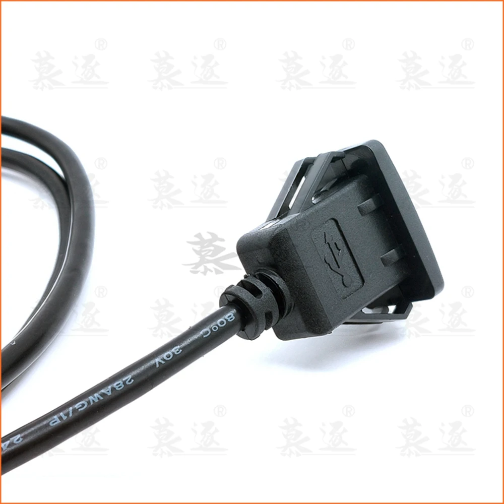 USB-удлинитель AUX для скрытого монтажа на панели для автомобиля, грузовика, лодки, мотоцикла, приборной панели (квадратная головка)