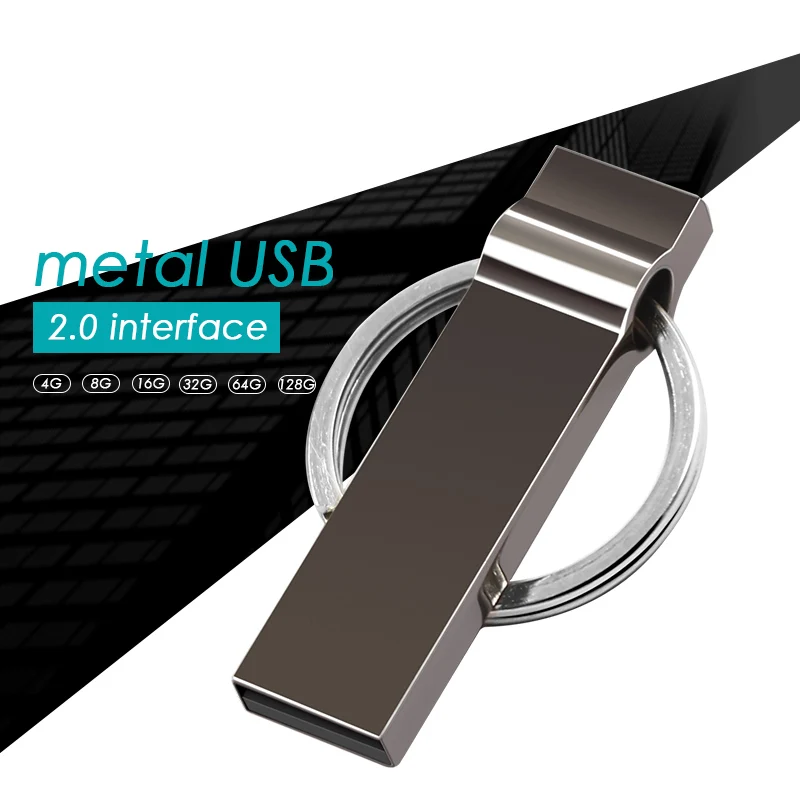 New metal real capacity pendrive waterproof USB metal high speed 128GB pen drive 16GB 8GB 4GB USB Flash Drive 32GB usb Stick