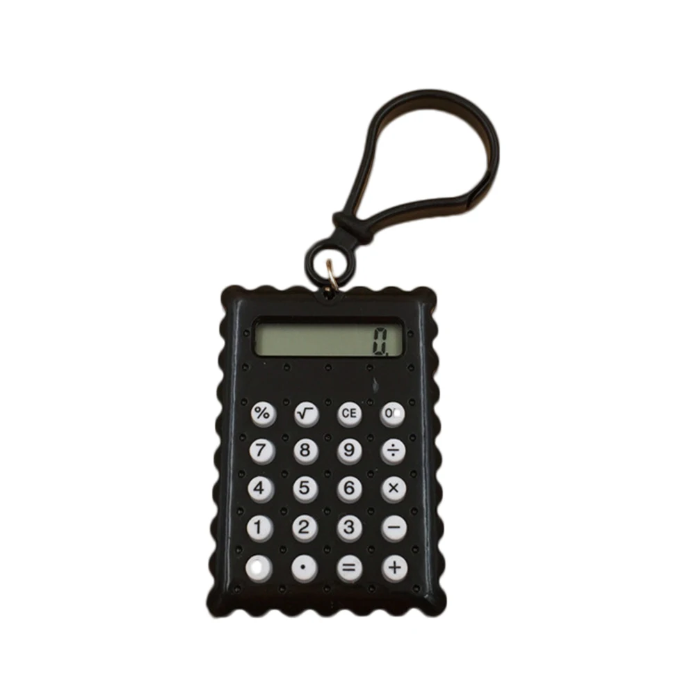 Portable Mini Calculators Keychain 8 Digits Electronic Calculator Battery Power Calculators School Student Calculating Tools