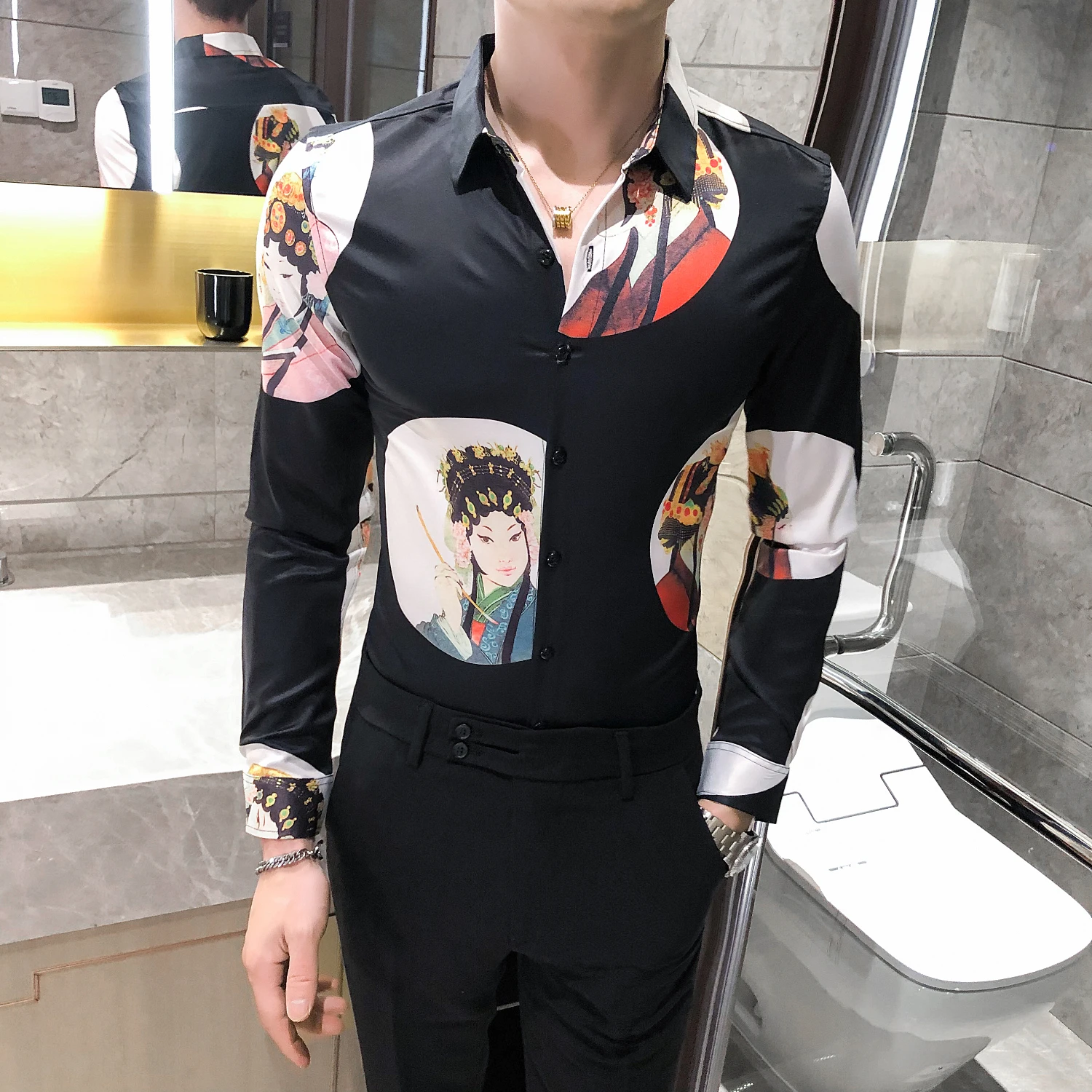 Formal Black White Business Dress Shirts Camisa Social Masculina 2020 Designer Shirts Men Long Sleeve Slim Fit Casual Men Shirt