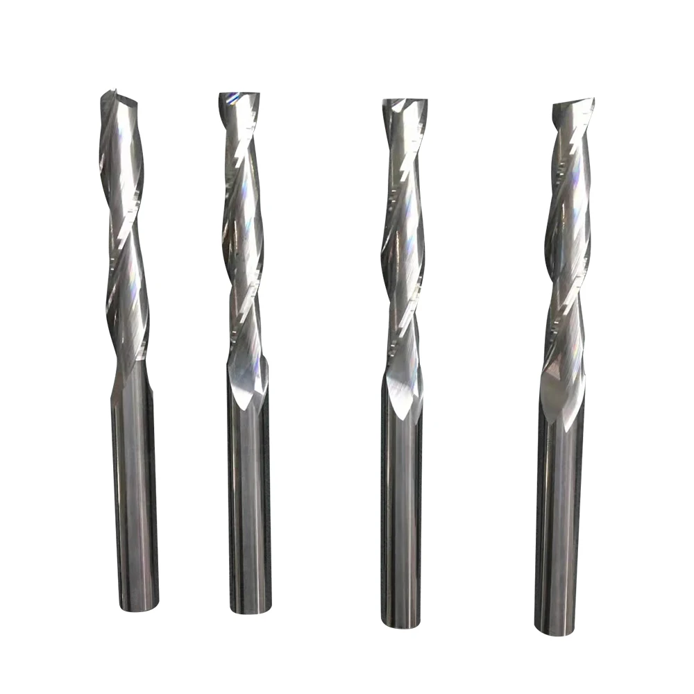 

10PCS/Lot Milling Cutter TWO Flute Spiral Bits CNC Tool Router Engraving Bit End Mill For Acrylic PVC Hardwood