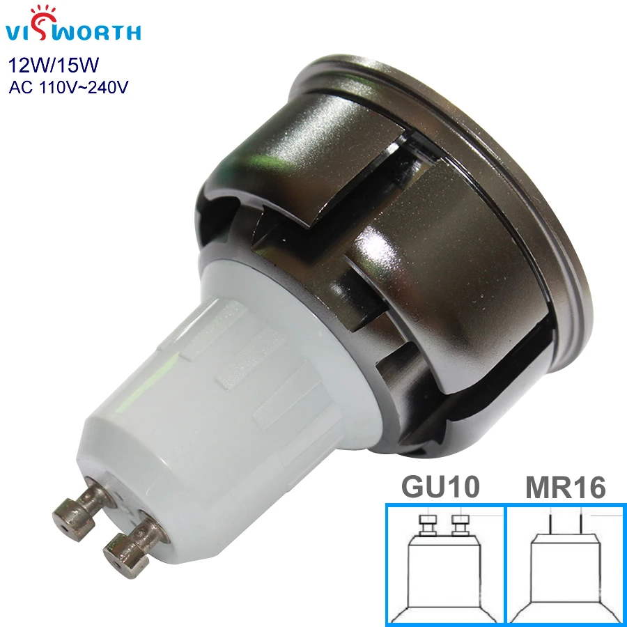 

[VisWorth]GU10 MR16 G5.3 Spotlight 1PCS COB AC 110V 220V 240V Led Lamp Warm Cold White Led Bulb For Livingroom Light