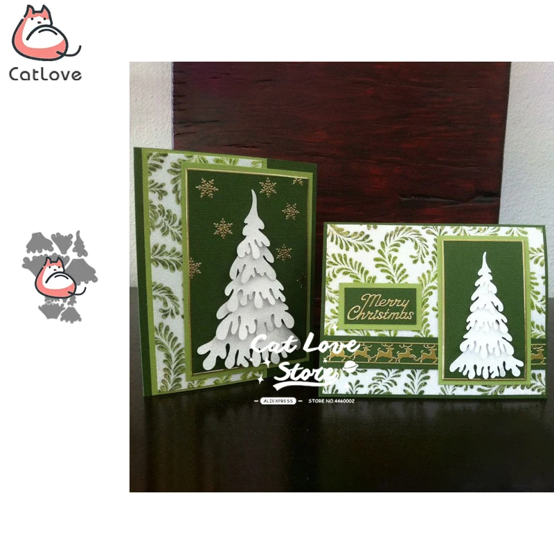 

Новогодняя елка Металлические Вырубные штампы для скрапбукинга трафареты для вырезания открыток Сделай Сам декоративное ремесло тиснение новые штампы для 2019