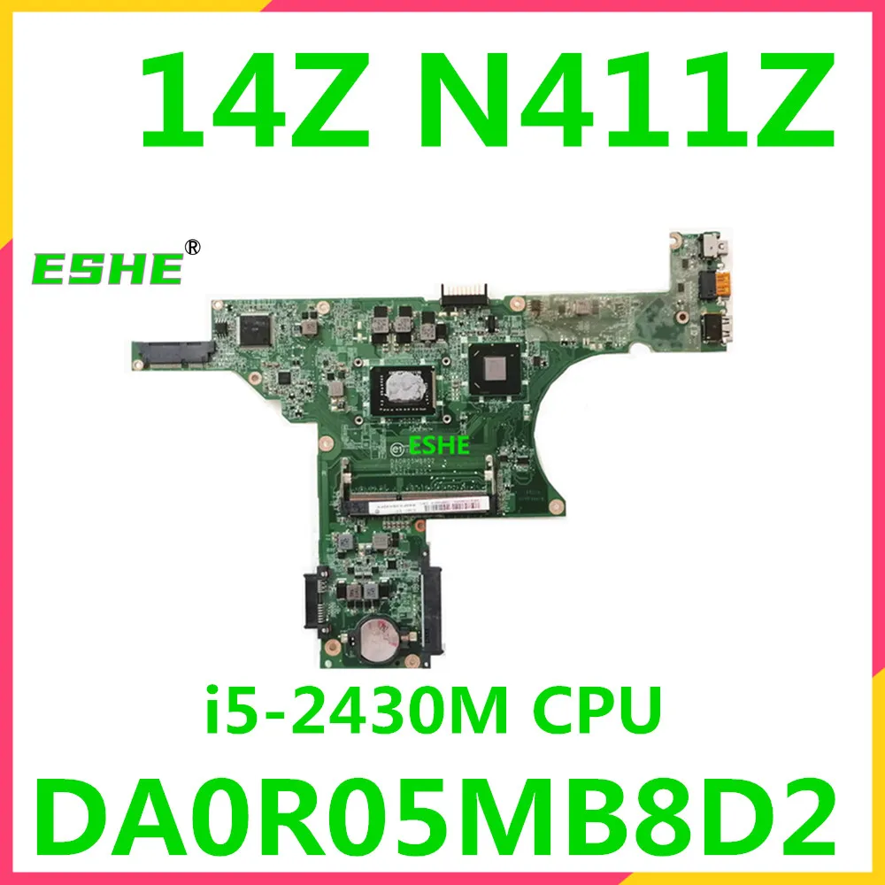 CN-0384G8 0384G8 motherboard For DELL Inspiron 14Z N411Z Laptop Motherboard DA0R05MB8D2 DA0R05MB8D0 i3-2350M i5-2430M CPU DDR3