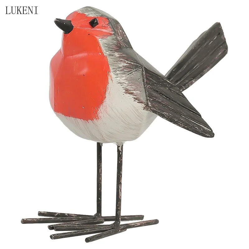 Simple Geometric Sparrow Resin Decoration Creative Model Room Home Soft Decoration Simulation Bird Decoration