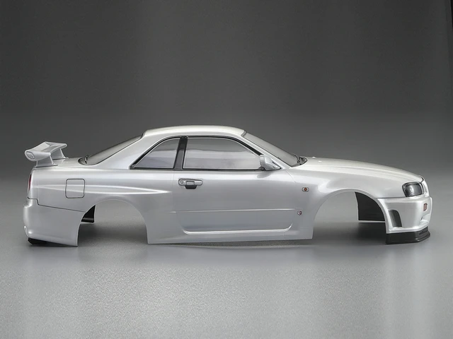 1/10 GTR GT-R Skyline BNR34 RC PC drift body shell corps complet 257mm empattement 195mm largeur pour yokomo mst XRAY 3-Racing D5S D4