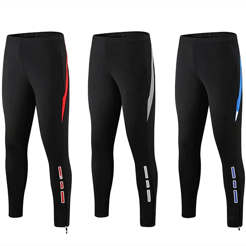 

Men Sports pants Breathable With Zipper Pocket Soccer Training Pants Gym Workout Sweatpants Athletic Running Trousers