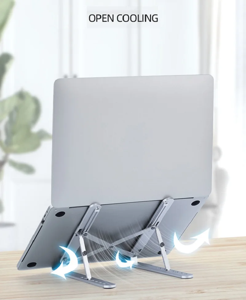 2 In 1 ABS Plastik Vertikal Penyimpanan Laptop Berdiri Desktop Tablet Pemegang Meja Ponsel Berdiri untuk IPad Macbook Pro Notebook