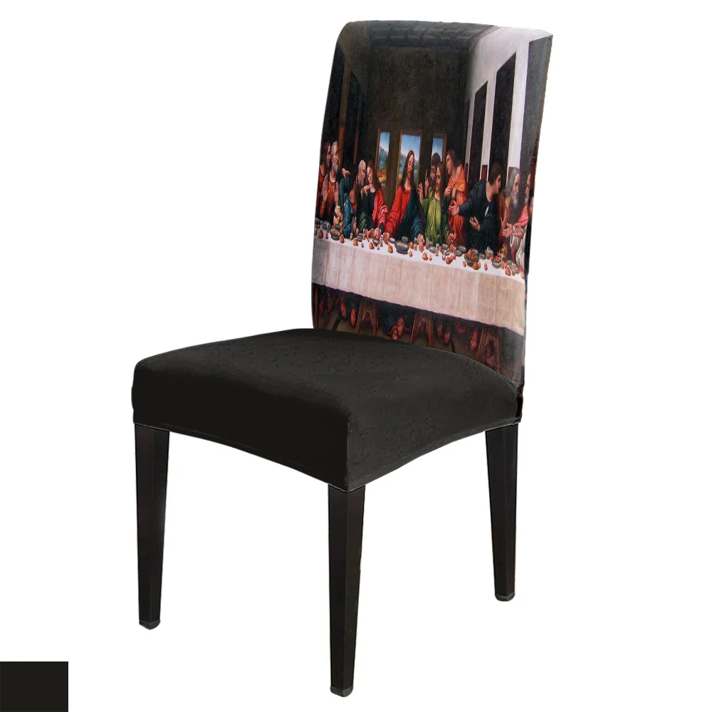 The Last Supper Oil Painting Chair Cover Spandex Elastic Chair Cover Hotel Wedding Supplies Dining Chair Cover Stretch