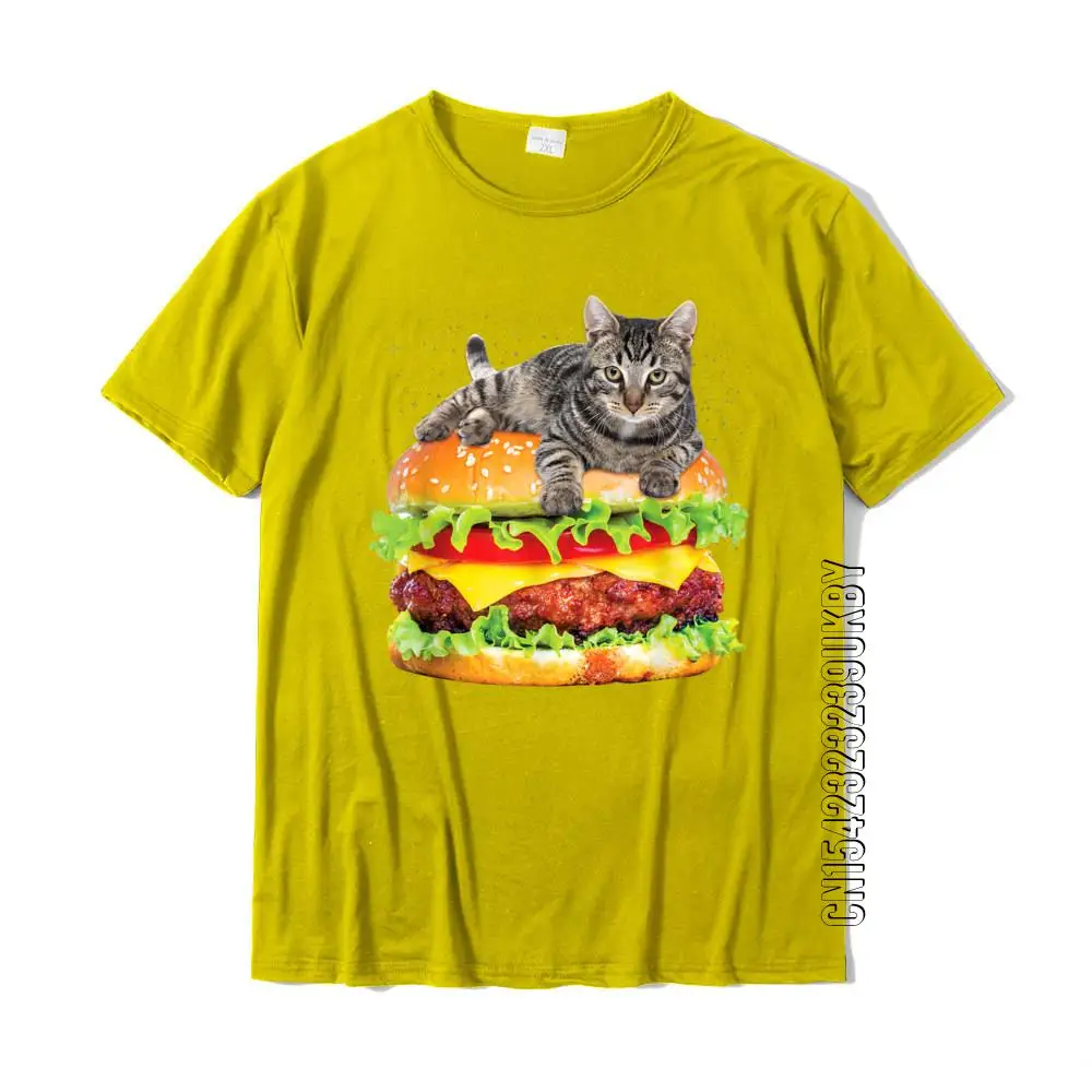 Hamburger Space Cat T-Shirt Funny Kitty Tee By Zany Brainy Cotton Party Tops T Shirt Prevalent Mens Top T-Shirts Fashionable