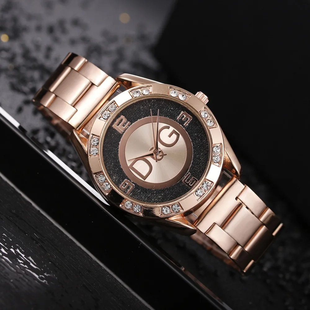 Women\'s Watches New Luxury Brand Fashion Rhinestone Stainless Steel Quartz Ladies Wristwatches Reloj Mujer Best Selling Montre