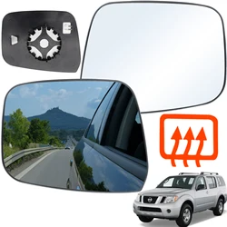 Auto Links Rechterhand Luikzijde Wing Mirror Glas Verwarmde Voor Nissan Navara D40 Pathfinder R51 2005 - 2013 W/Plaat Clip Op Lhs Rhs