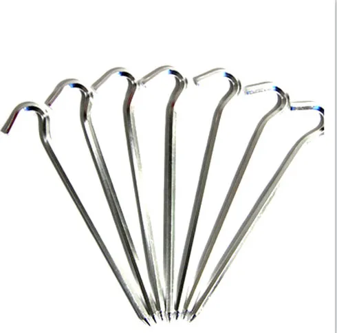 YOUGLE 10 Pcs/Lot Tent pegs Prismatic Aluminum Tent Stake Nail For Camping Hiking Trip 18cm