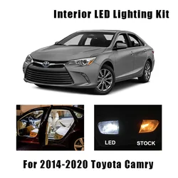 14 Bulbs White LED Interior Light Kit Fit For 2014 2015 2016 2017 2018 2019 2020 Toyota Camry Map Dome Cargo Door License Lamp