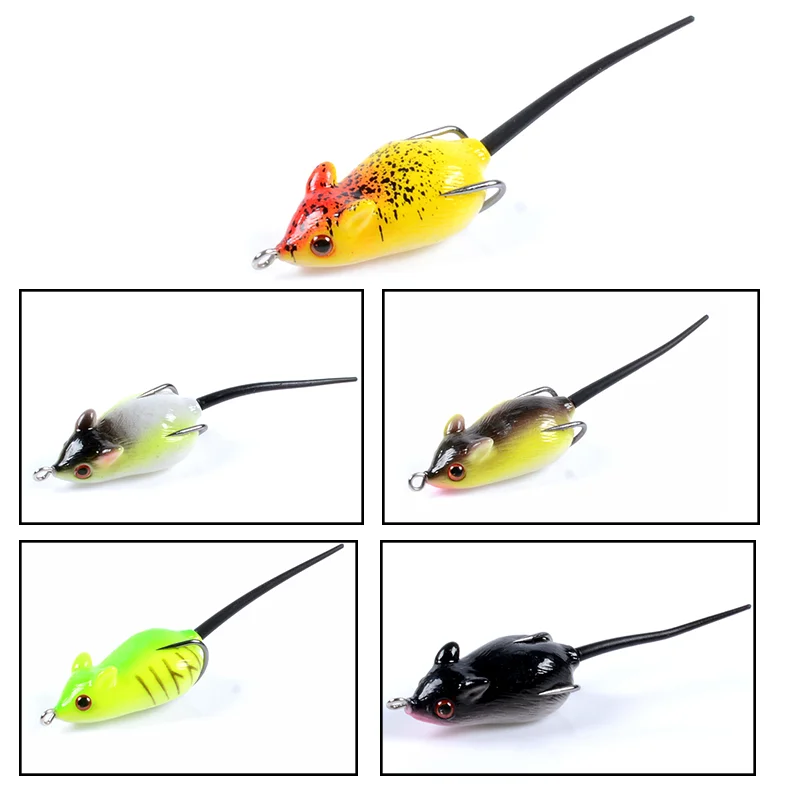 

ABS Material Soft Frog Rat Bait, Bionic Lure, Fake Bait, Road Bait, Fishing Accessories,soft Bait for Rats And Mice 8.2g, 5.1cm