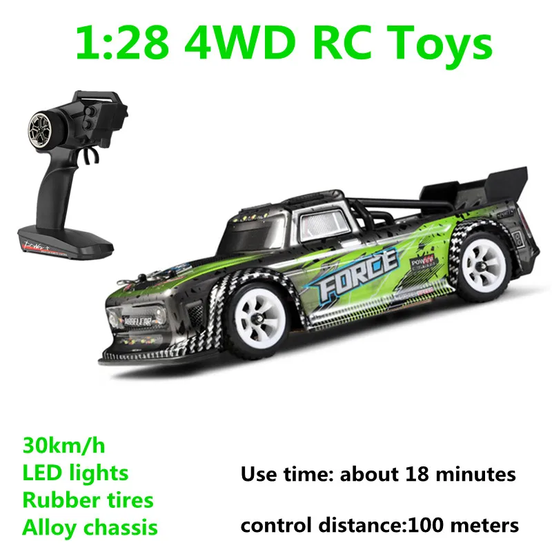 

New 1:28 RC Car 30 KM/H 2.4G Racing RC Car High Speed Off-Road Vehicle Drift Remote Control Toys Metal Chassis Rubber Tires