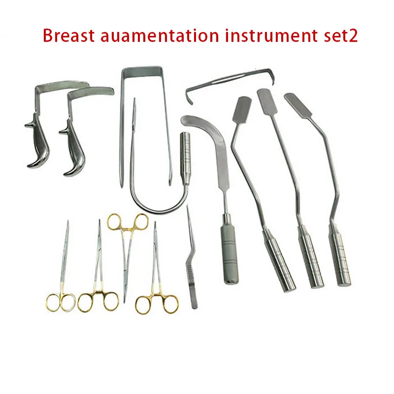 

L/U Shape Stainless Steel Breast Detacher Sickle Retractor Set Breast Augmentation Instruments