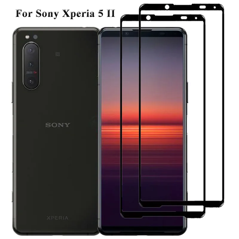 2PCS/lot Safety Protective Glass Case For Sony Xperia 5 II 6.1\