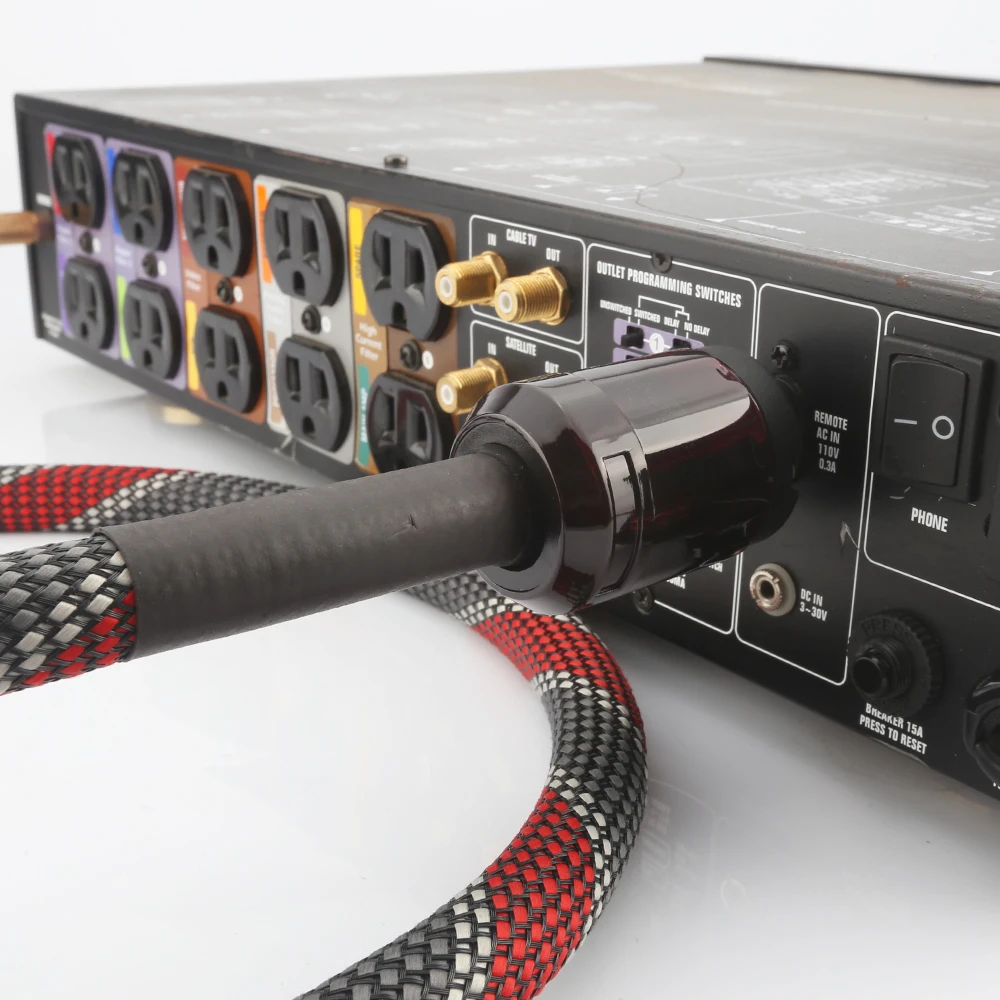 Hifi الصوت النحاس النقي متعدد موصل UK Power C7 IEC كابل سلك الطاقة Audiphile لمعدات الصوت كابل التيار المتناوب IEC